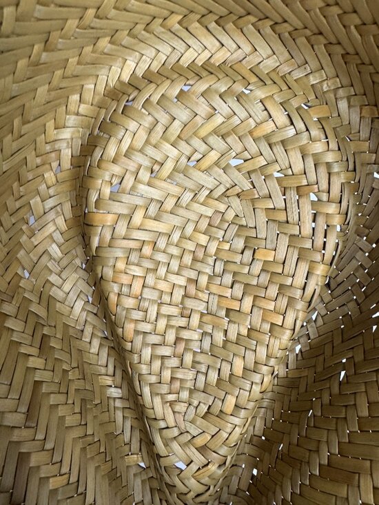 Vintage Cowboy / Cowgirl  Western Country Woven Straw Hat Size XL main image 2